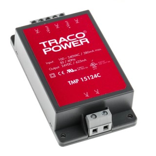 TRACOPOWER TMP 15124C Switching Power Supply 24V DC 15W Chassis Mounting 85-264V AC TMP 15124C