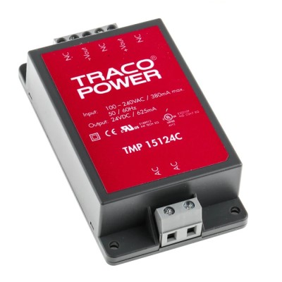 TRACOPOWER TMP 15124C Switching Power Supply 24V DC 15W Chassis Mounting 85-264V AC TMP 15124C