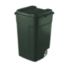 Outdoor Black Two Wheels Waste Bins 80 Litre