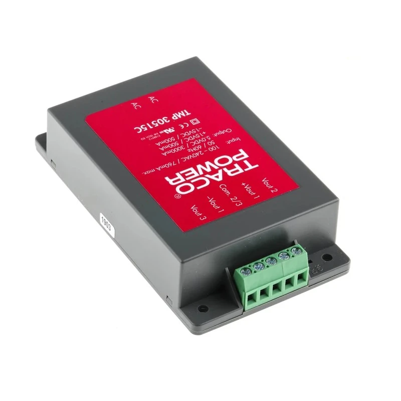 TRACOPOWER Switching Power Supply 3 Output 15V DC 30W 264V AC TMP 30515C