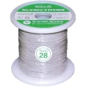 Sunhayato JUNFLON Series White 0.08 mm² Single Core Hook Up Wire, 28 AWG, 100 m, Ethylene Tetrafluoroethylene AWG28-100-W