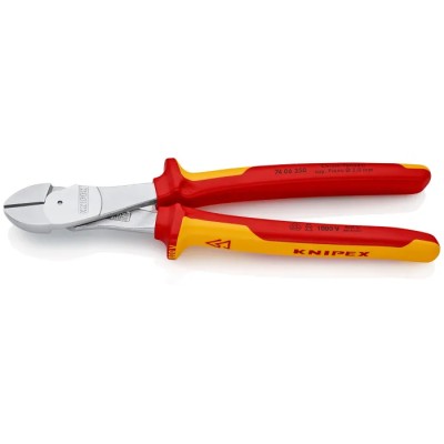 Knipex VDE 1000V Approved Diagonal Bevel Side Cutter 250mm Steel Jaw Plastic Grip Model 74 06 250 RS