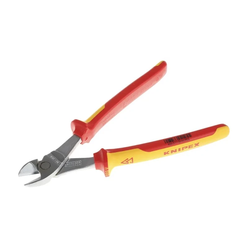 Knipex VDE 1000V Approved Diagonal Bevel Side Cutter 250mm Steel Jaw Plastic Grip Model 74 06 250 RS