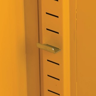 RS PRO Yellow Steel Lockable 2 Door Hazardous Substance Cabinet 900 mm x 600 mm x 500 mm 183-9095