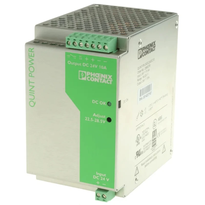 Phoenix Contact QUINT DC/DC Converter 24V DC Output 10A 32V DC Input DIN Rail Mount 240W 70°C 2866378