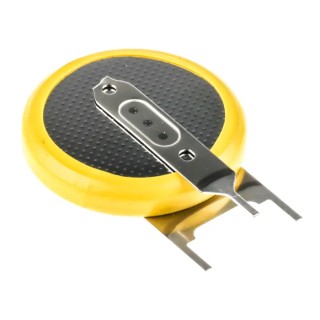 Panasonic Button Battery, Lithium Manganese Dioxide Chemistry, 3 V Nominal Voltage, 225 mAh Capacity, 20 mm Diameter CR2032
