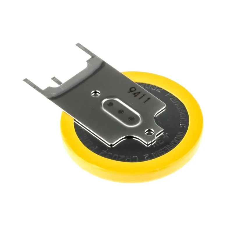 Panasonic Button Battery, Lithium Manganese Dioxide Chemistry, 3 V Nominal Voltage, 225 mAh Capacity, 20 mm Diameter CR2032