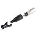 Amphenol Industrial Cable XLR Connector Straight 133V 15A Male 3 Way Silver Plating AC3MM