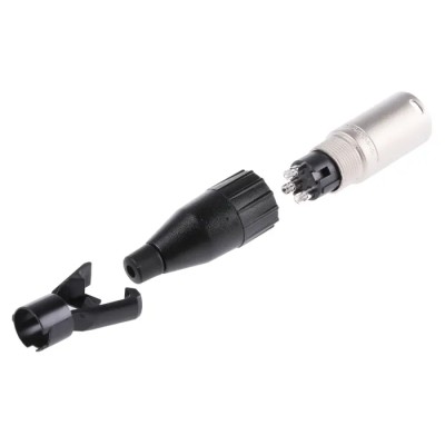 Amphenol Industrial Cable XLR Connector Straight 133V 15A Male 3 Way Silver Plating AC3MM