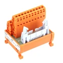 Phoenix Contact 20-Contact Male Interface Module Flat Ribbon Cable Connector DIN Rail Mount 1A 125V AC 665-9664
