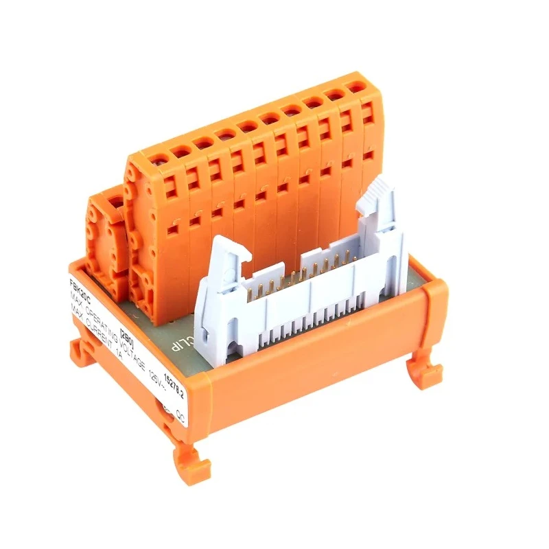Phoenix Contact 20-Contact Male Interface Module Flat Ribbon Cable Connector DIN Rail Mount 1A 125V AC 665-9664