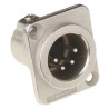 Amphenol Industrial Panel XLR Connector, Straight, 133V, Male, 4 Way, Silver Plating AC4MDZ