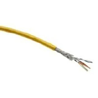 HARTING Cat6 Ethernet Cable, 100 m, Shielded Screened Yellow Polyurethane Jacket 100V Cat6 8 Cores 6.9mm Diameter