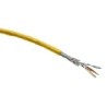 HARTING Cat6 Ethernet Cable, 100 m, Shielded Screened Yellow Polyurethane Jacket 100V Cat6 8 Cores 6.9mm Diameter