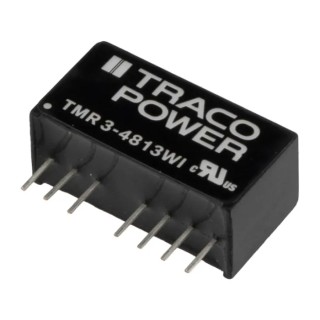 TRACOPOWER Regulated Isolated 3W DC/DC Converter 15V DC 200mA PCB Mount TMR 3-4813WI