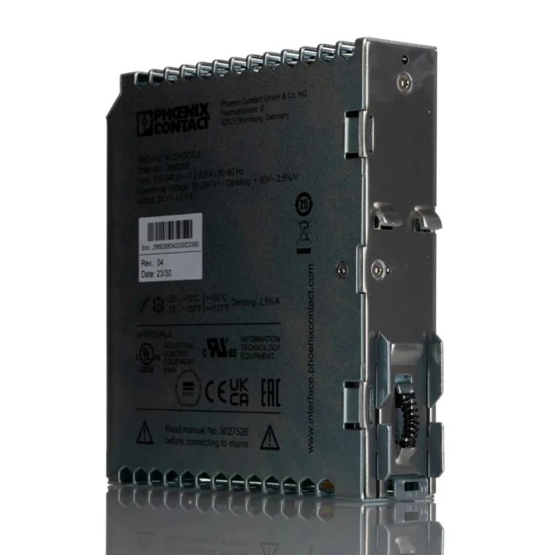 Phoenix Contact TRIO POWER Switched Mode DIN Rail Power Supply 264V AC Input 29.5V DC, 2.5A Output, 60W 2866268