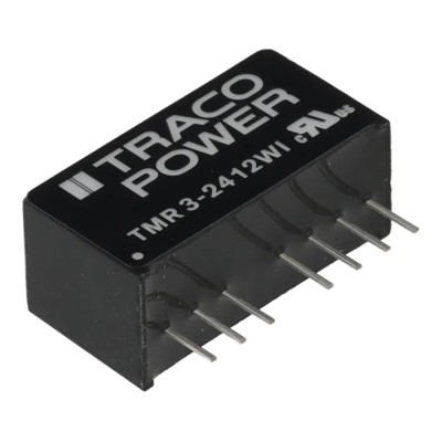 TRACOPOWER DC/DC Converter 12V dc 250 mA 3W PCB Mount 7-Pin SIP Package TMR 3-2412WI