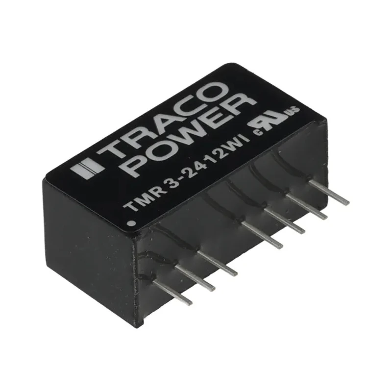TRACOPOWER DC/DC Converter 12V dc 250 mA 3W PCB Mount 7-Pin SIP Package TMR 3-2412WI