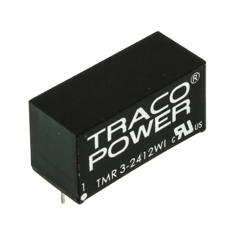 TRACOPOWER DC/DC Converter 12V dc 250 mA 3W PCB Mount 7-Pin SIP Package TMR 3-2412WI