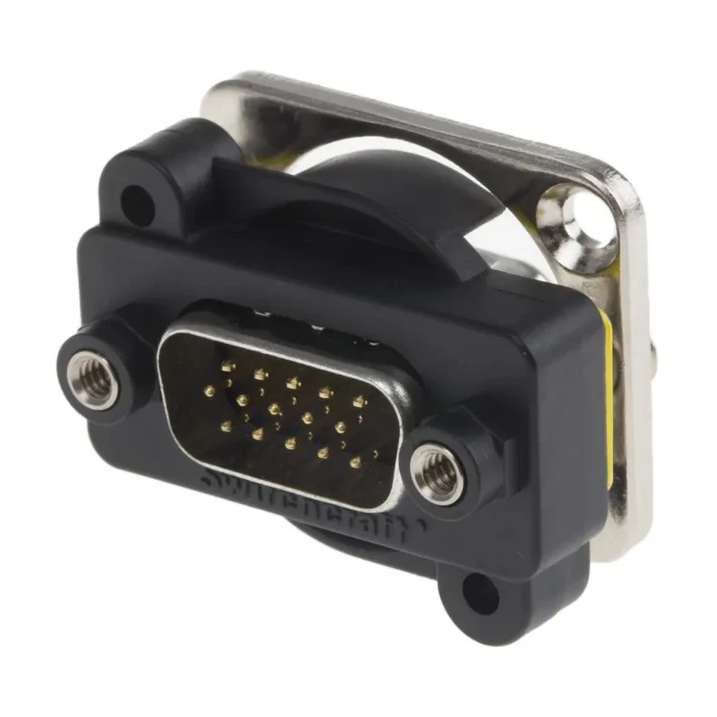 Switchcraft 15-Way D-Sub Adapter Panel Mount Straight Gold over Nickel Contacts Brass EHHD15MM