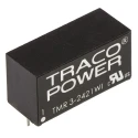 TRACOPOWER Regulated Isolated 3W DC-DC Converter 5V dc 300mA 9-46V Input Through Hole SIP Package TMR 3-2421WI