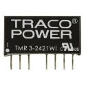 TRACOPOWER Regulated Isolated 3W DC-DC Converter 5V dc 300mA 9-46V Input Through Hole SIP Package TMR 3-2421WI
