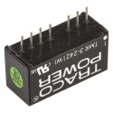 TRACOPOWER Regulated Isolated 3W DC-DC Converter 5V dc 300mA 9-46V Input Through Hole SIP Package TMR 3-2421WI