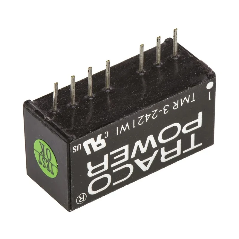 TRACOPOWER Regulated Isolated 3W DC-DC Converter 5V dc 300mA 9-46V Input Through Hole SIP Package TMR 3-2421WI