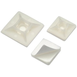 Wurth Elektronik Natural Polyamide 66 Cable Clip Self-Adhesive Support Base 25.4 mm x 25.4 mm x 7.1 mm 530911000