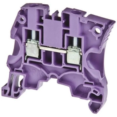 Entrelec ZS4 Series Feed Through Terminal Block Purple, 4mm², 1-Level, Screw Termination, 32A, 1000V ac 1SNK505063R0000