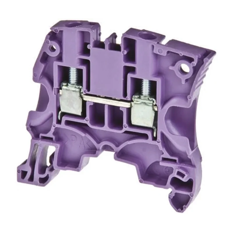 Entrelec ZS4 Series Feed Through Terminal Block Purple, 4mm², 1-Level, Screw Termination, 32A, 1000V ac 1SNK505063R0000