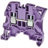 Entrelec ZS4 Series Feed Through Terminal Block Purple, 4mm², 1-Level, Screw Termination, 32A, 1000V ac 1SNK505063R0000