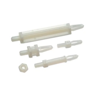 Wurth Elektronik Polyamide 66 PCB Spacer Snap-In Stop Spacer for 4.1 mm PCB Hole 709905610