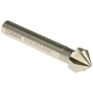 Dormer High Speed Steel Drill Bit 12.4 mm Head Diameter 3 Flute 90° Countersink Bit G13612.4