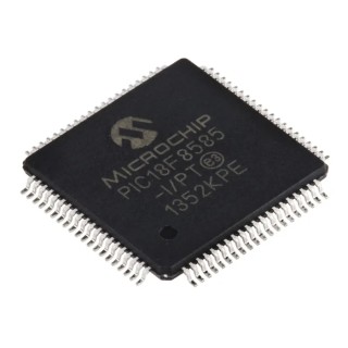 Microchip 8-Bit PIC18F Microcontroller, 64 MHz, 48kB FLASH, 80-Pin TQFP PIC18F8585-I/PT