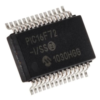 Microchip 8-bit PIC Microcontroller PIC16F72-I/SS, 20 MHz CPU Speed, 3.5kB FLASH, 28-Pin SSOP Package
