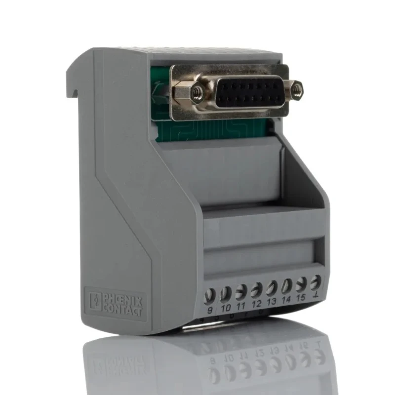 Phoenix Contact 15-Contact Female Interface Module D-Sub Connector DIN Rail Mount 2A 60V DC 2315175