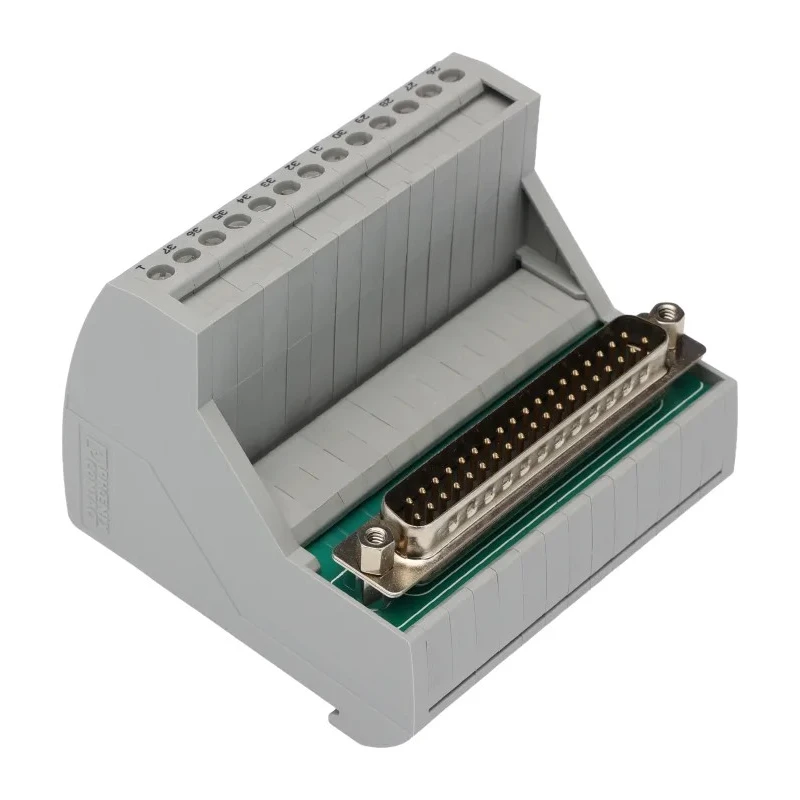Phoenix Contact VIP-3 Series 37-Contact Male Interface Module D-Sub Connector DIN Rail Mount 25/60V AC 2A 2315146