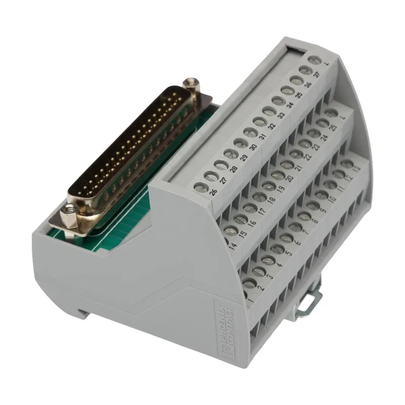 Phoenix Contact VIP-3 Series 37-Contact Male Interface Module D-Sub Connector DIN Rail Mount 25/60V AC 2A 2315146