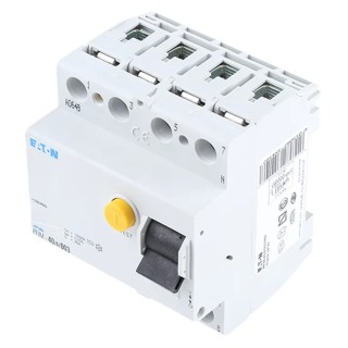 Eaton PFIM Series Residual Current Circuit Breaker 40A 3+N-Pole 30 mA Type AC 500A Breaking Capacity 235410 PFIM-40/4/003-MW