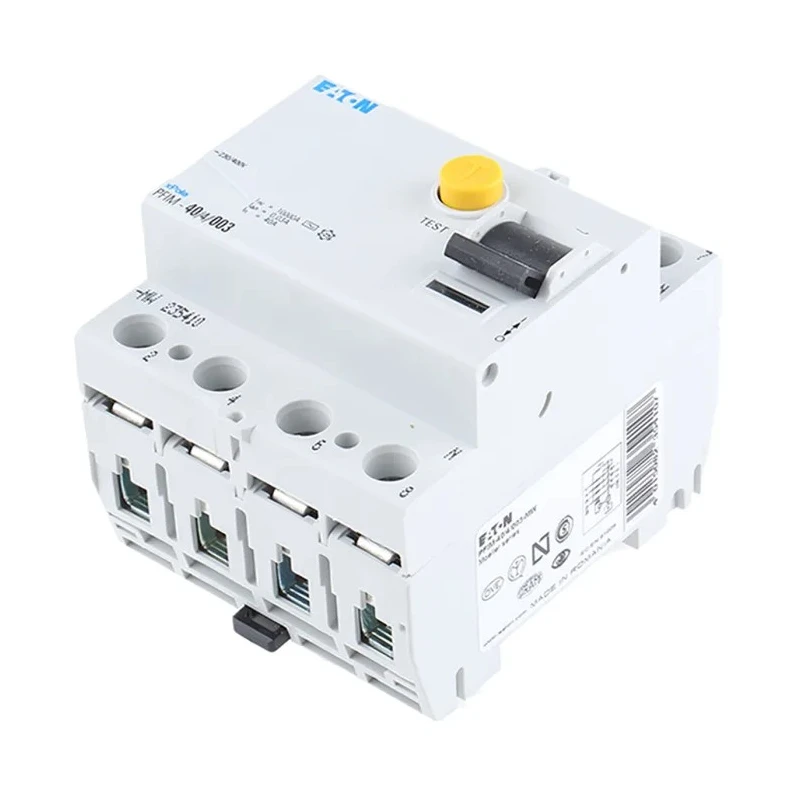 Eaton PFIM Series Residual Current Circuit Breaker 40A 3+N-Pole 30 mA Type AC 500A Breaking Capacity 235410 PFIM-40/4/003-MW