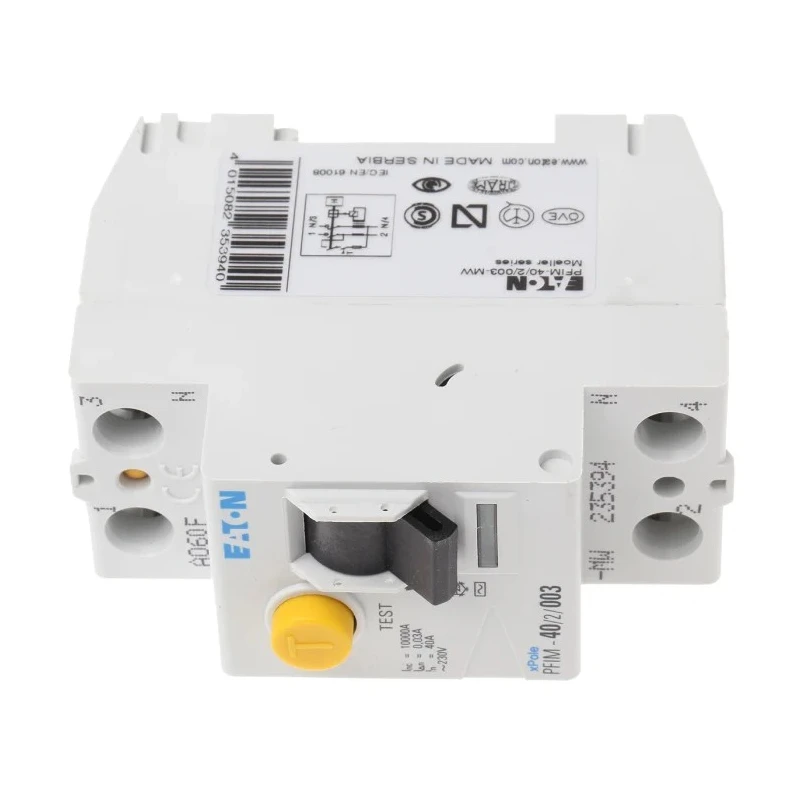 Eaton Xboard Series Residual Current Circuit Breaker 40A 1-Pole 30mA Type AC 500A Breaking Capacity 235394 PFIM-40/2/003-MW