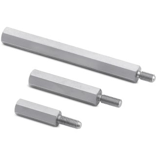 Wurth Elektronik Brass M3 Standoff Hex 5 mm Body 6 mm Stud Nickel Finish 971050324