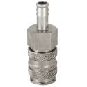 RS PRO Brass, Steel Pneumatic Quick Connect Coupling, Female, Male 13mm Single Shut Off, Nickel Plated, Operating 667-2002