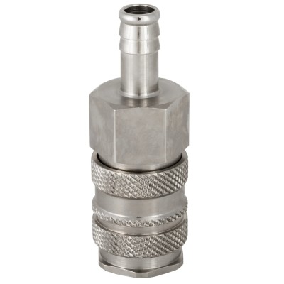 RS PRO Brass, Steel Pneumatic Quick Connect Coupling, Female, Male 13mm Single Shut Off, Nickel Plated, Operating 667-2002