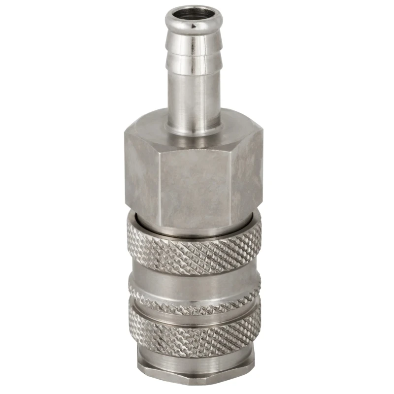 RS PRO Brass, Steel Pneumatic Quick Connect Coupling, Female, Male 13mm Single Shut Off, Nickel Plated, Operating 667-2002