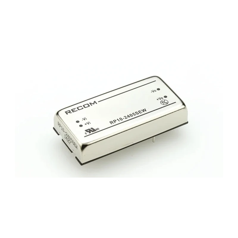Recom RP10 EW DC/DC Converter, 5V DC, 2 A Output, 24V DC Input, 10 W Power, Through Hole Mount, 85 °C Max Temp 