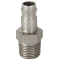 RS PRO Steel Pneumatic Quick Connect Coupling 1/4 in Male G Thread Nickel Finish 35 bar Operating Pressure 100°C 667-2024