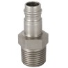 RS PRO Steel Pneumatic Quick Connect Coupling 1/4 in Male G Thread Nickel Finish 35 bar Operating Pressure 100°C 667-2024