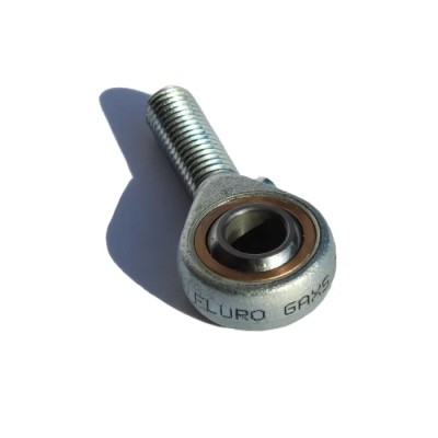 Fluro M14 x 2 Male Galvanised Steel Rod End, 14mm Bore GALXS14
